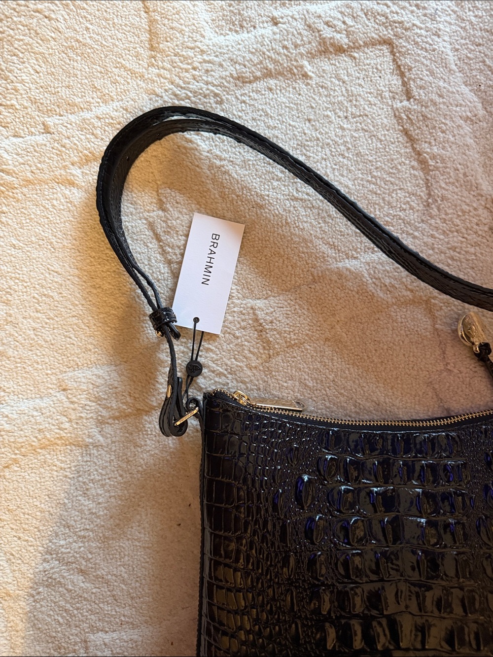 Brahmin NWT black crocodile bag - Picture 2 of 3